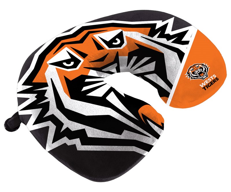 NRL Wests Tigers Travel Pillow