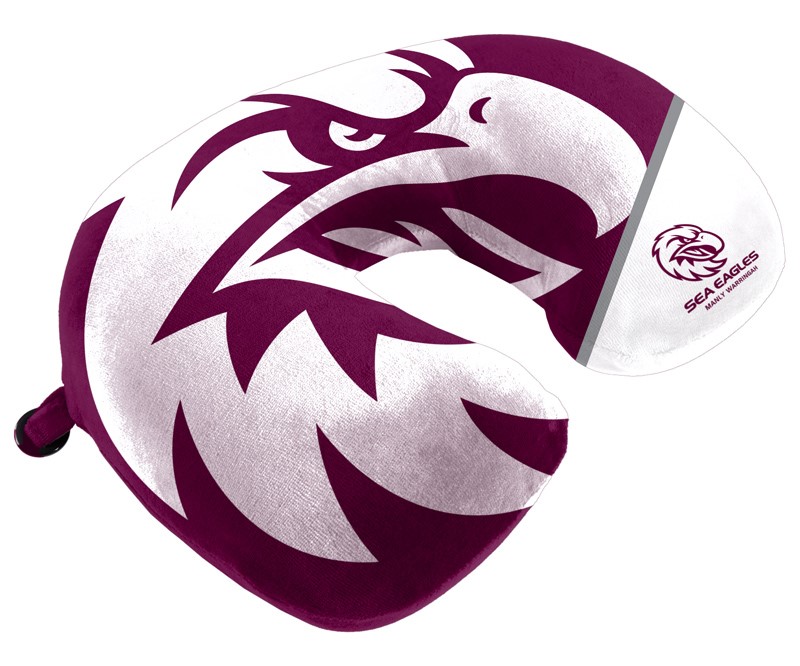 NRL Manly Warringah Sea Eagles Travel Pillow
