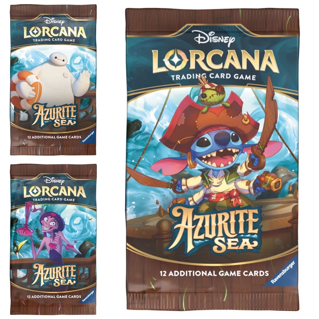 Disney Lorcana Trading Cards Azurite Sea Booster Pack