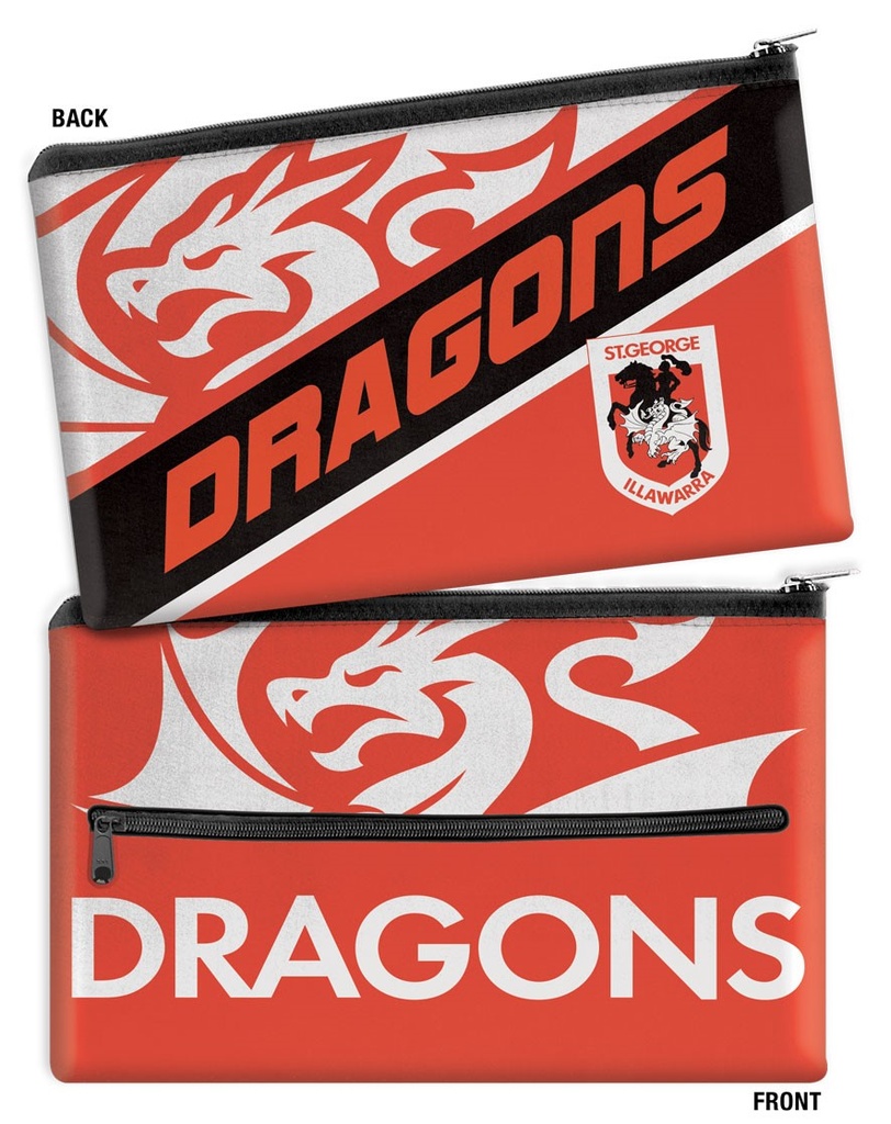 NRL St. George Illawarra Dragons Large Neoprene Pencil Case
