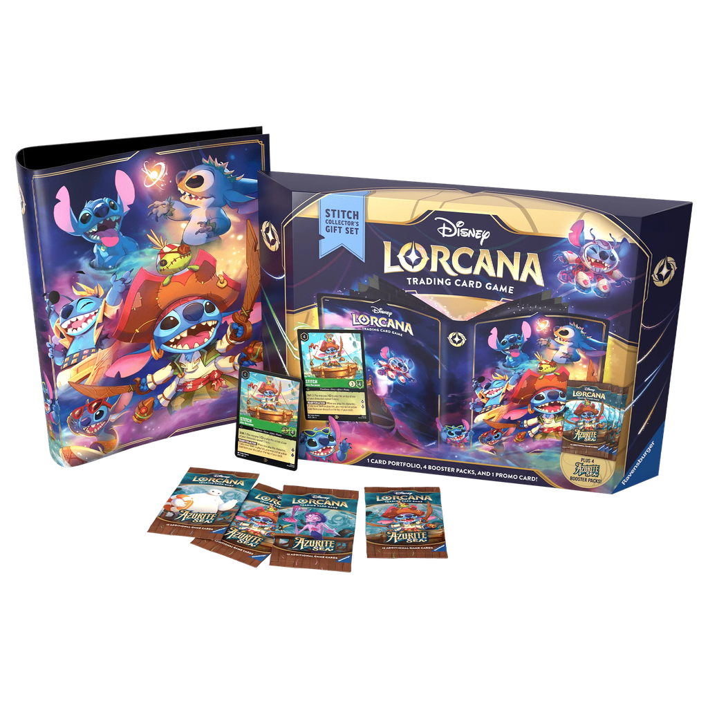 Disney Lorcana Trading Cards Azurite Sea Stitch Collector's Gift Set