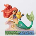 The Little Mermaid - Ariel with Flounder 'Fun and Friends' Figurine - Disney Traditions by Jim Shore