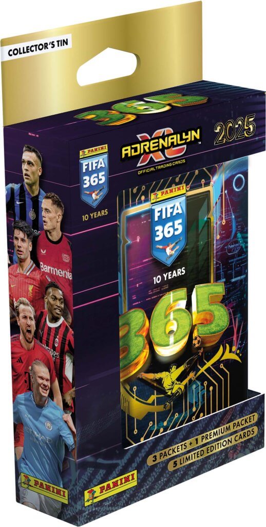 Panini FIFA 365 Adrenalyn XL 2025 Soccer Trading Card Pocket Tin