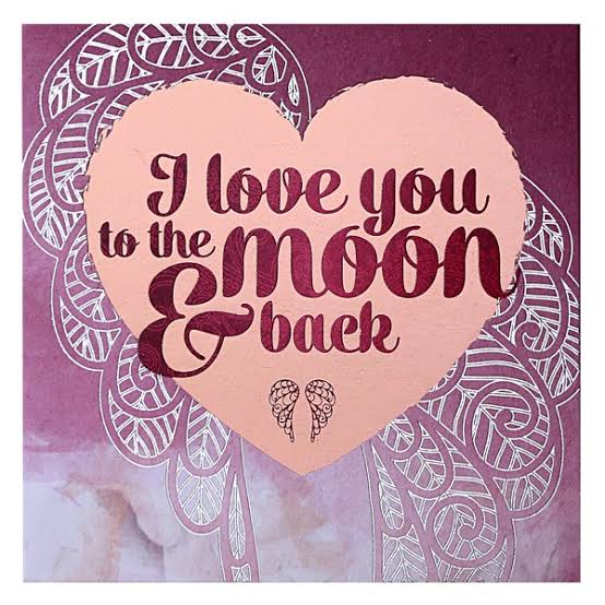 MINI NOTE CARD- MOON AND BACK