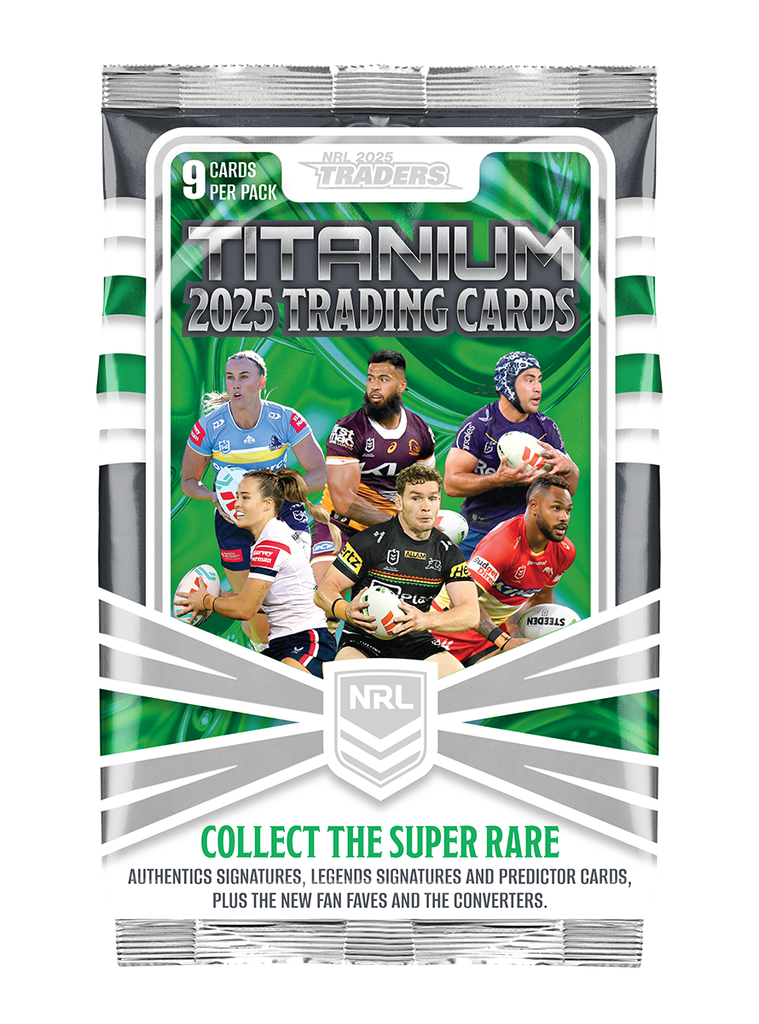 2025 NRL Traders Titanium Trading Cards Booster Pack