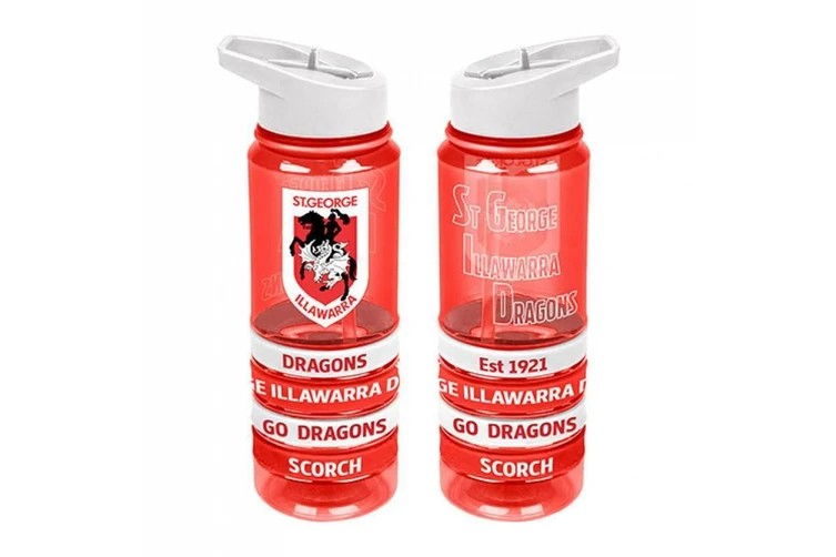 NRL St. George Illawarra Dragons Drink Bottle with Wrist Bands