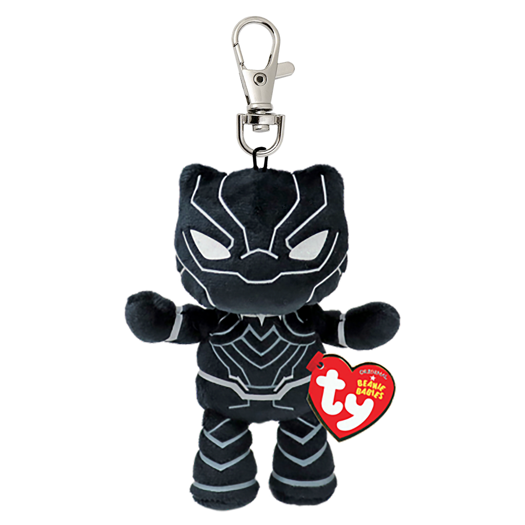 Black Panther Marvel Ty Beanie Babies Soft Clip