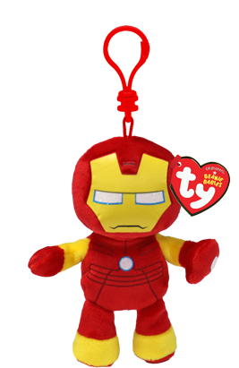 Iron Man Marvel Ty Beanie Babies Soft Clip