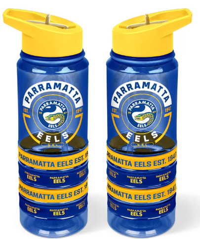 NRL Parramatta Eels Drink Bottle with Wrist Band
