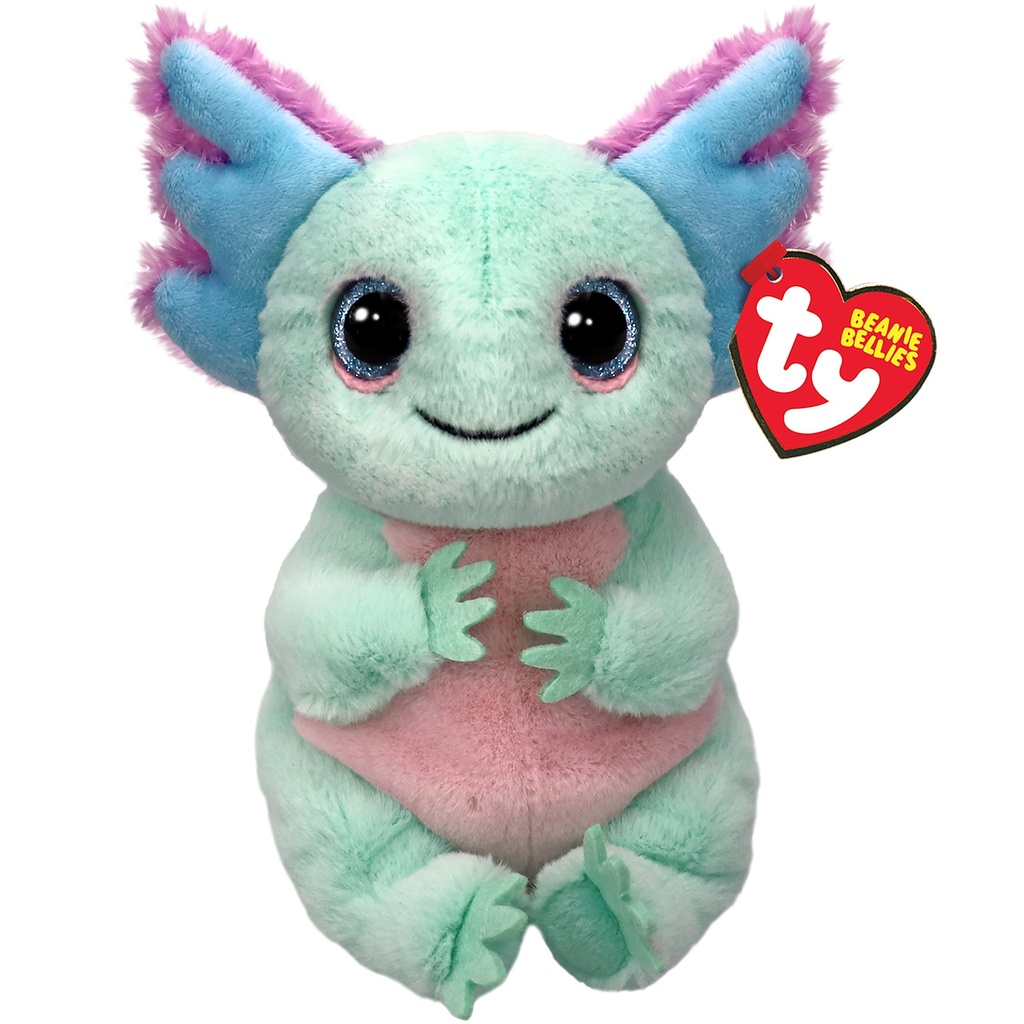 Ty Beanie Bellies: Alex the Pastel Axolotl Plush (Regular Size)