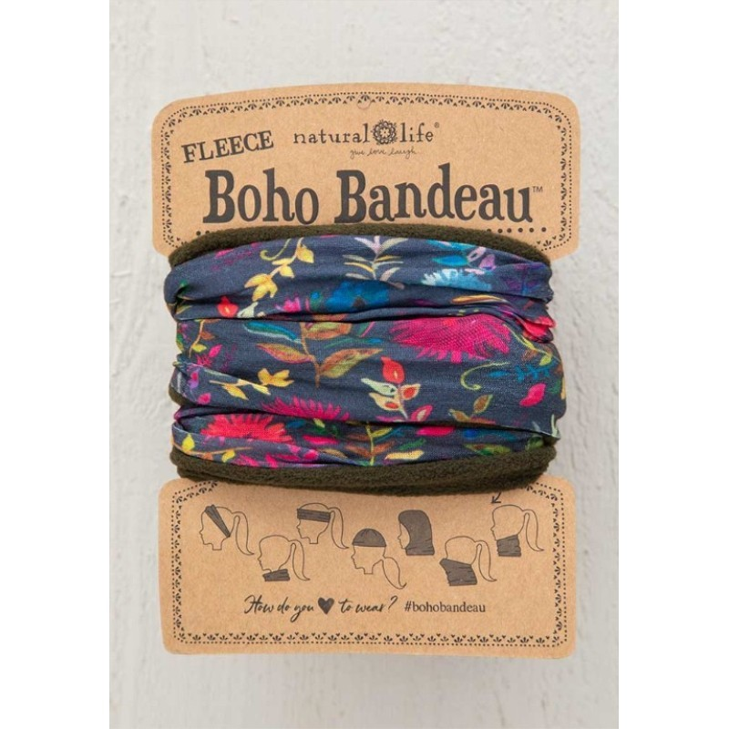Boho Bandeau - Fleecy Navy Wildflower