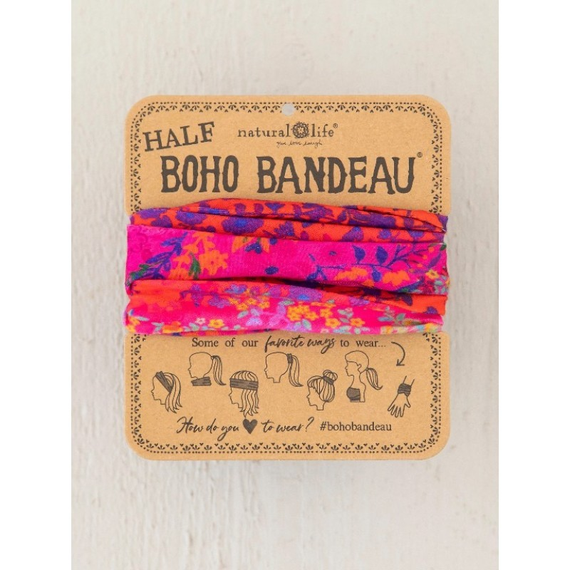 Boho Bandeau - Half Pink Om Border
