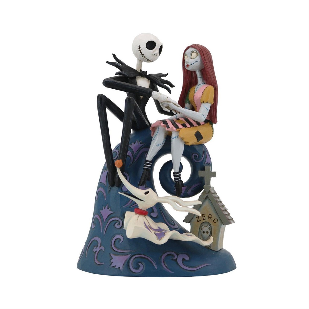 The Nightmare Before Christmas: Jack, Sally & Zero 'Spiral Hill Romance' Figurine - Disney Traditions by Jim Shore