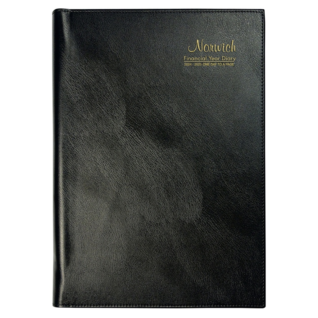 2025-2026 Financial Year Diary - Cumberland Norwich A4 Day-To-A-Page (DTP) Black