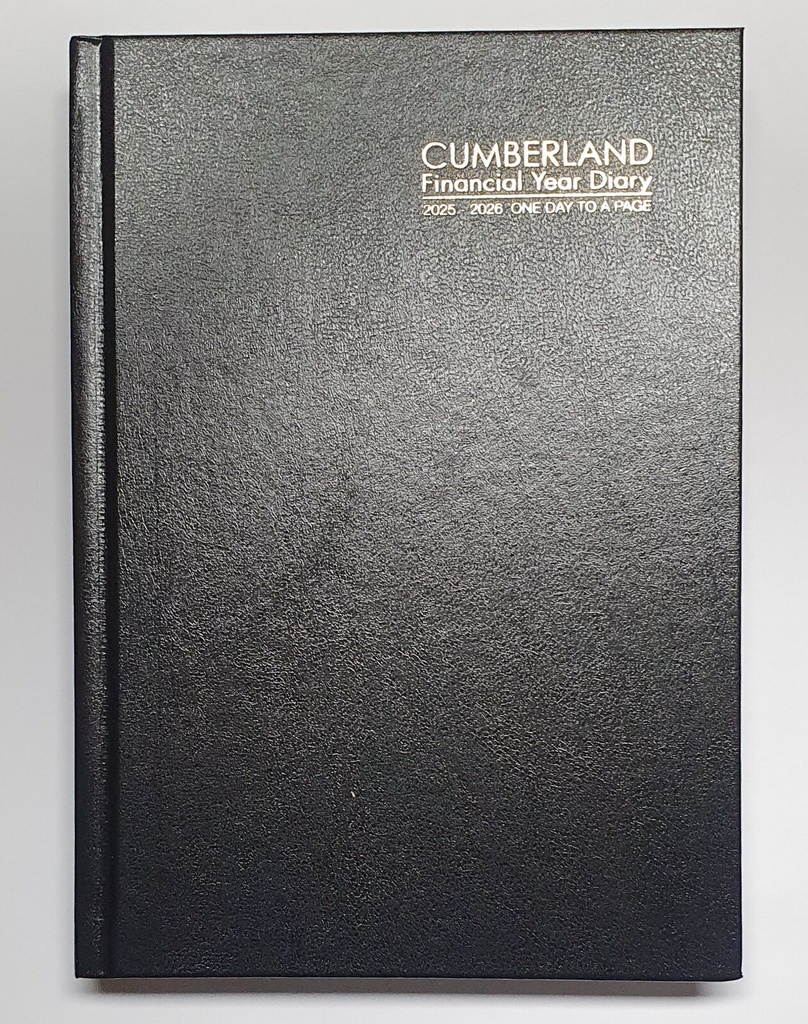 2025-2026 Financial Year Diary - Cumberland A5 Day-To-A-Page (DTP) Black