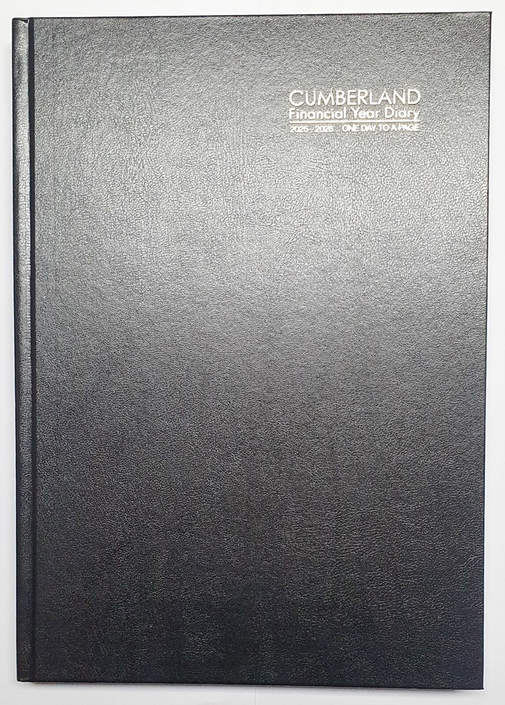 2025-2026 Financial Year Diary - Cumberland A4 Day-To-A-Page (DTP) Black
