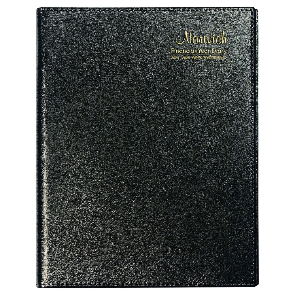 2025-2026 Financial Year Diary - Cumberland Norwich A5 Week-To-View (WTV) Black