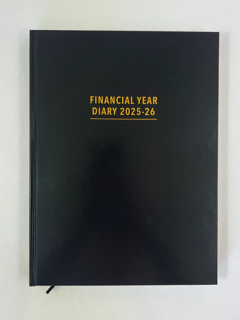 2025-2026 Financial Year Diary - A4 Day-To-A-Page (DTP) Black
