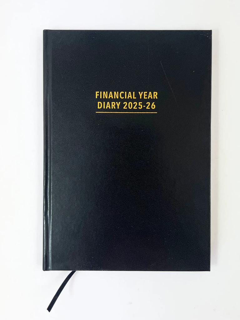 2025-2026 Financial Year Diary - A5 Week-To-View (WTV) Black