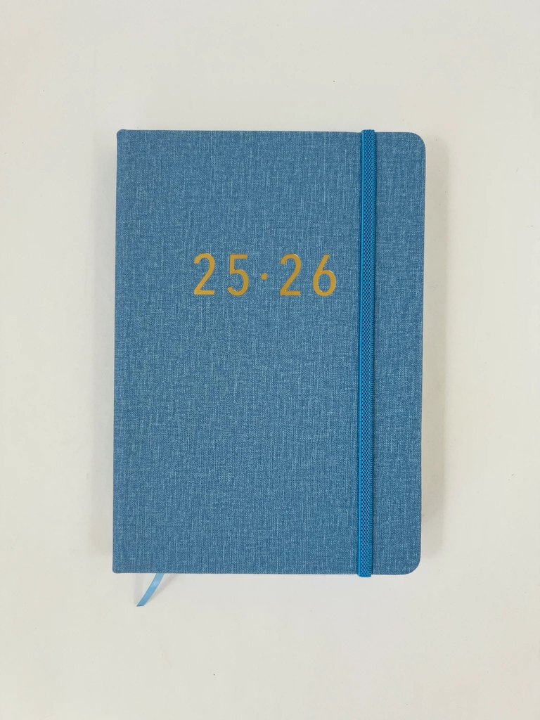 2025-2026 Financial Year Diary - A5 Day-To-A-Page (DTP) Blue