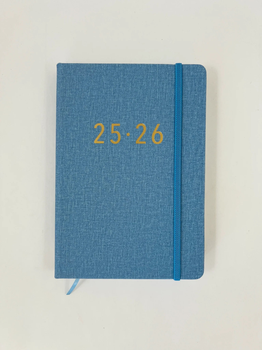 2025-2026 Financial Year Diary - A5 Day-To-A-Page (DTP) Blue