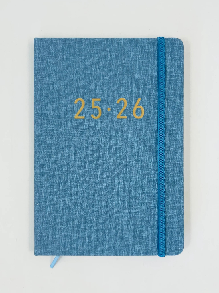 2025-2026 Financial Year Diary - A5 Week-To-View (WTV) Blue
