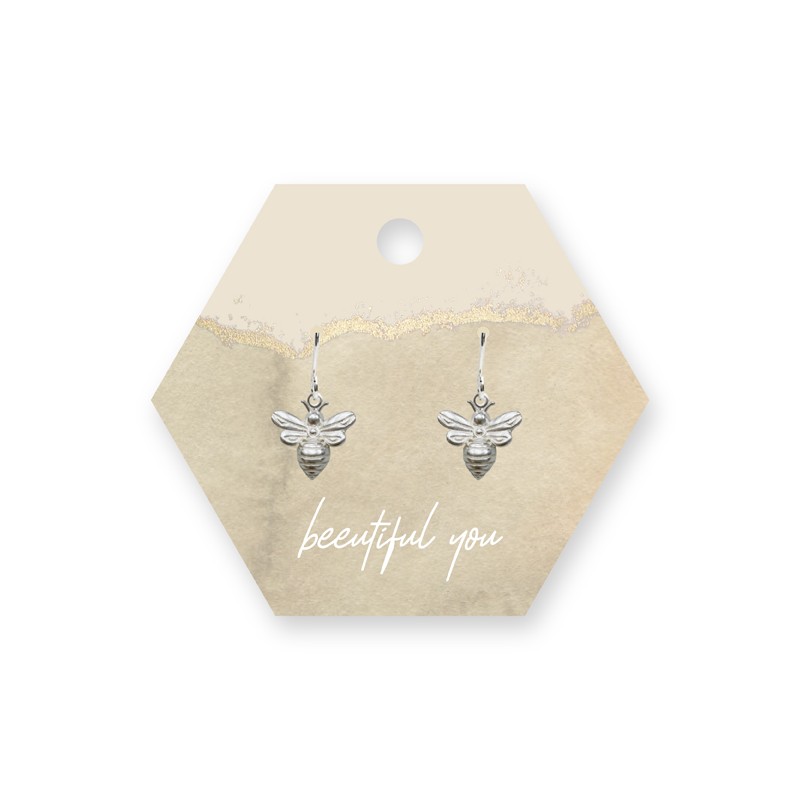 Beautiful Bee's Silver Plated Drop Earrings - Artique