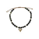 [740605] Beautiful Bee's Gold Plated Green Calcite Beaded Bracelet - Artique
