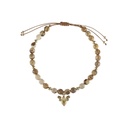 [740606] Beautiful Bee's Gold Plated Jasper Beaded Bracelet - Artique