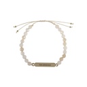 [740608] Beautiful Bee's Gold Plated Pink Aventurine Beaded Bracelet - Artique