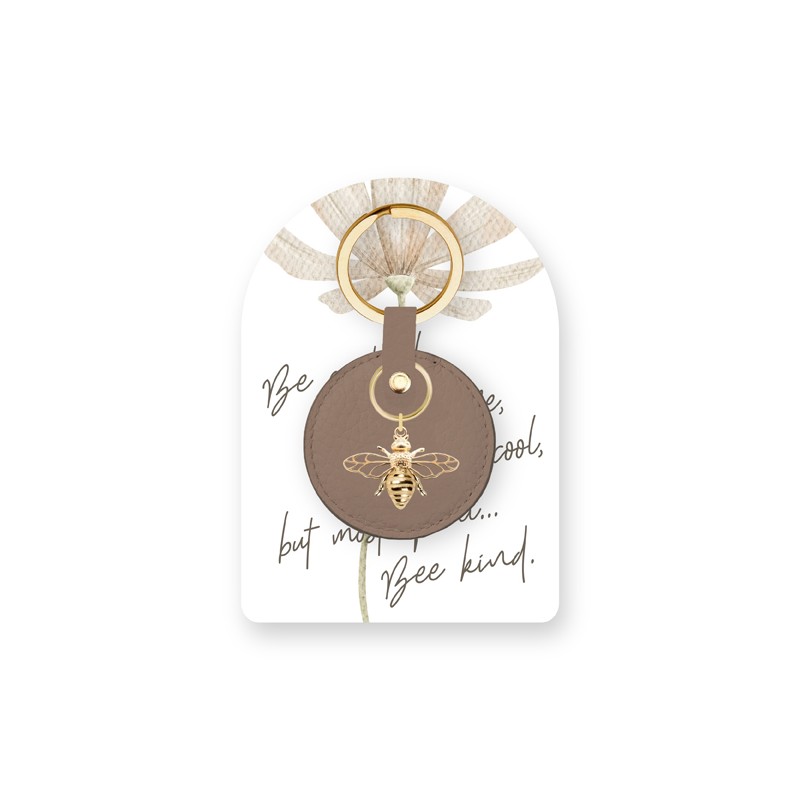 Beautiful Bee's Tan Keyring - Artique