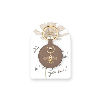 Beautiful Bee's Tan Keyring - Artique