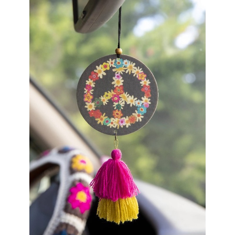 Air Freshener Peace Sign (Rose-Musk Scent)