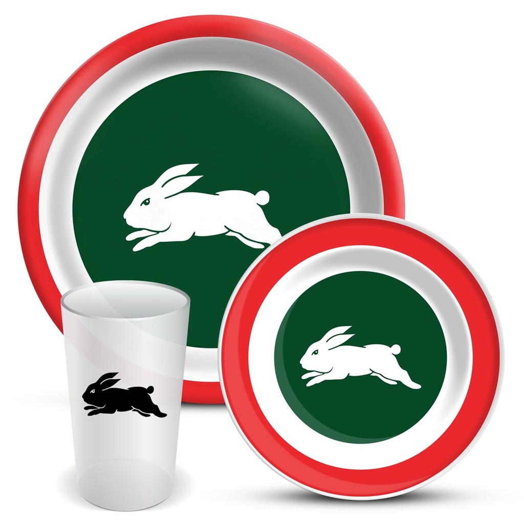 NRL South Sydney Rabbitohs 3-Piece Dinner Set