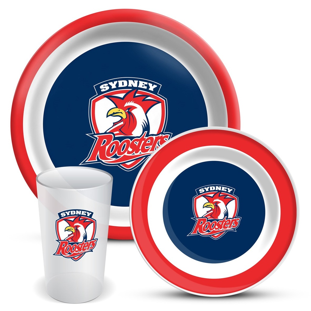 NRL Sydney Roosters 3-Piece Dinner Set