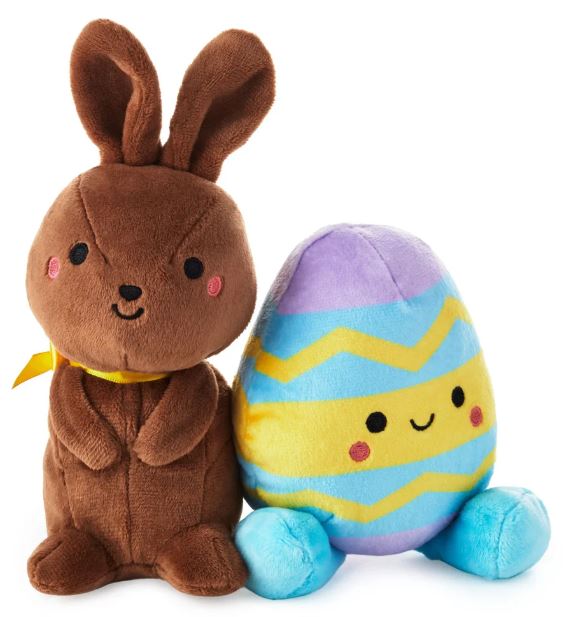 Hallmark Better Together Magnetic Plush - Easter Chocolate Bunny and Egg