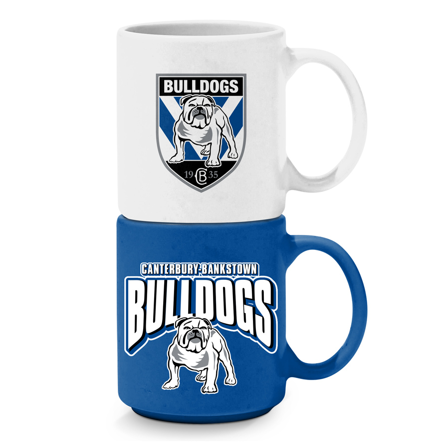 NRL Canterbury-Bankstown Bulldogs Stackable Ceramic Mugs Set