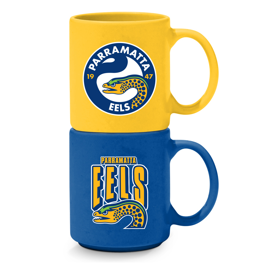 NRL Parramatta Eels Stackable Ceramic Mugs Set