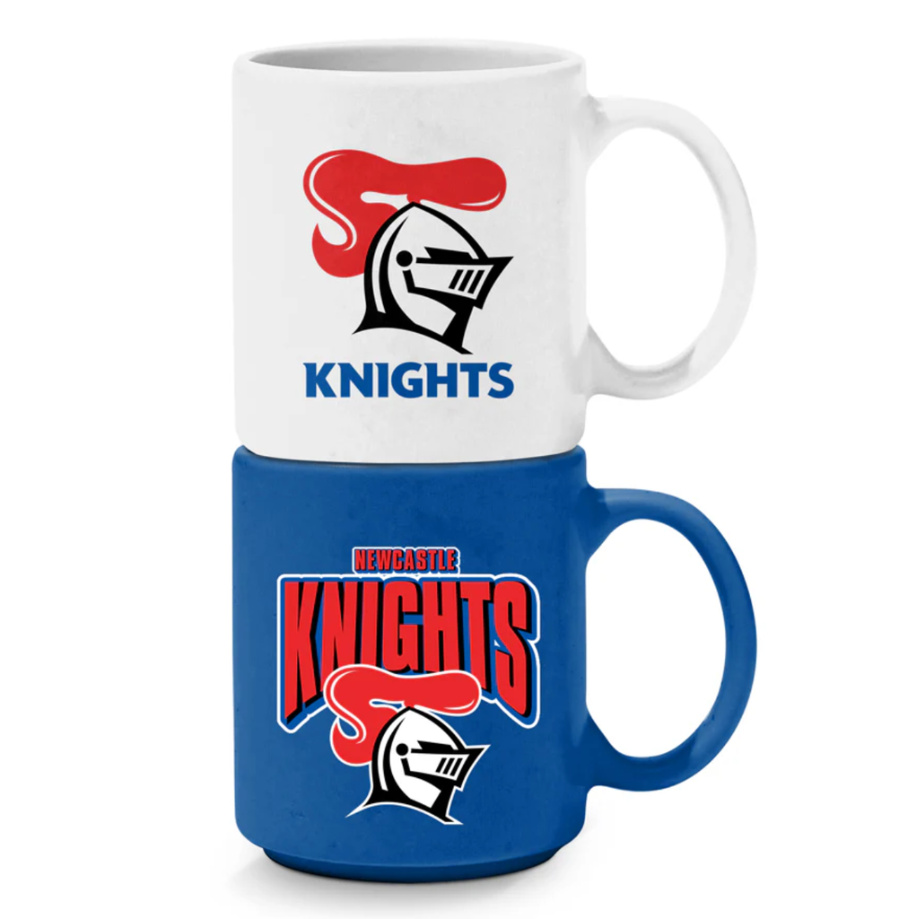 NRL Newcastle Knights Stackable Ceramic Mugs Set