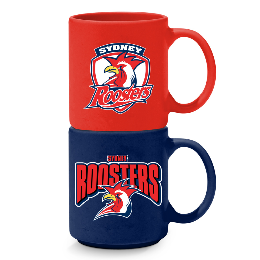 NRL Sydney Roosters Stackable Ceramic Mugs Set