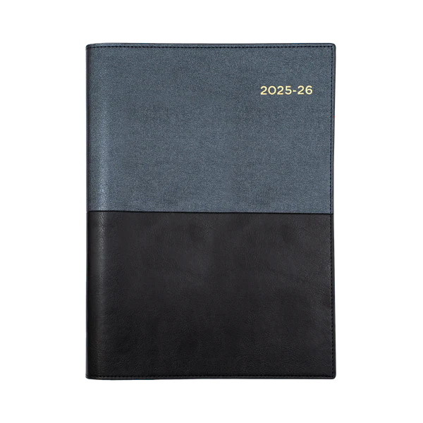 2025-2026 Financial Year Diary - Collins Vanessa A4 Day-To-A-Page (DTP) Black