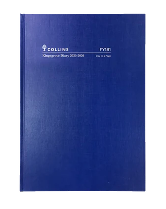 2025-2026 Financial Year Diary - Collins Kingsgrove A5 Day-To-A-Page (DTP) Blue