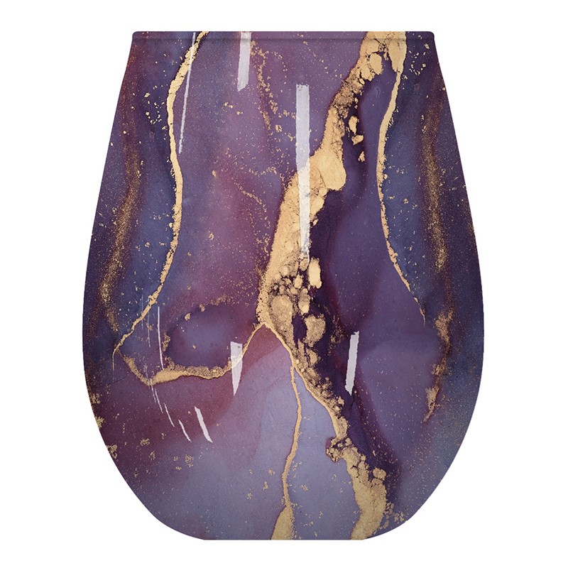 Black Pomegranate 380g Scented Soy Candle in Violet - Lily & Mae