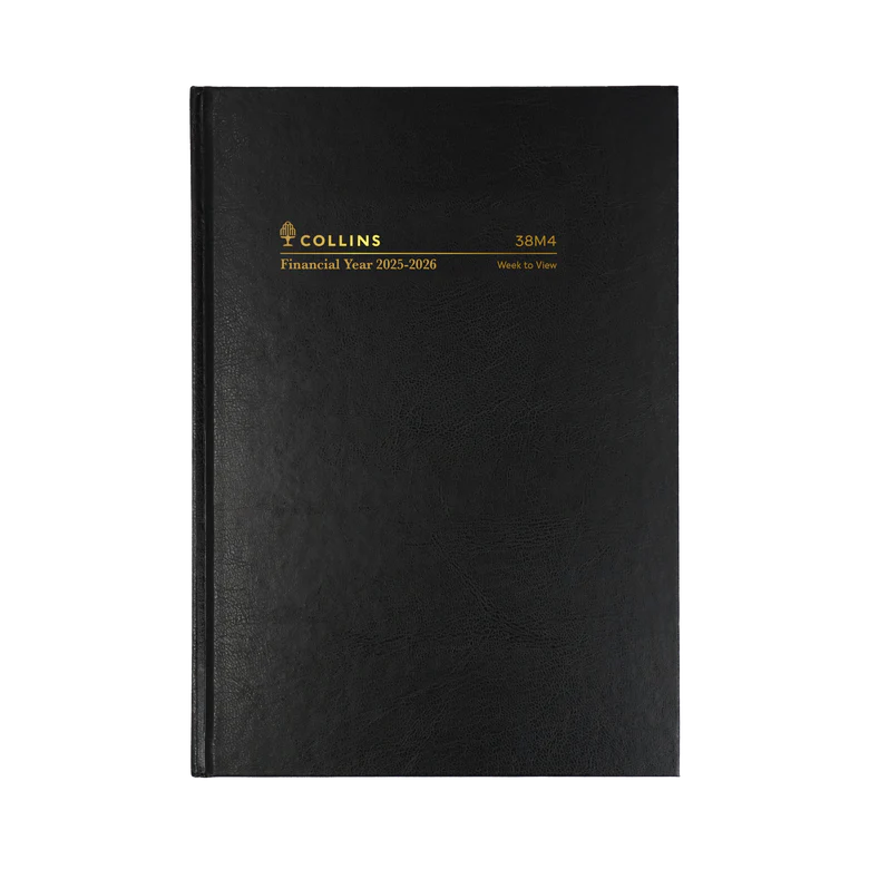 2025-2026 Financial Year Diary - Collins A5 Week-To-View (WTV) Black