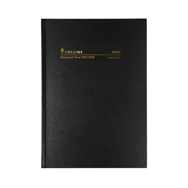 2025-2026 Financial Year Diary - Collins A6 Week-To-View (WTV) Black
