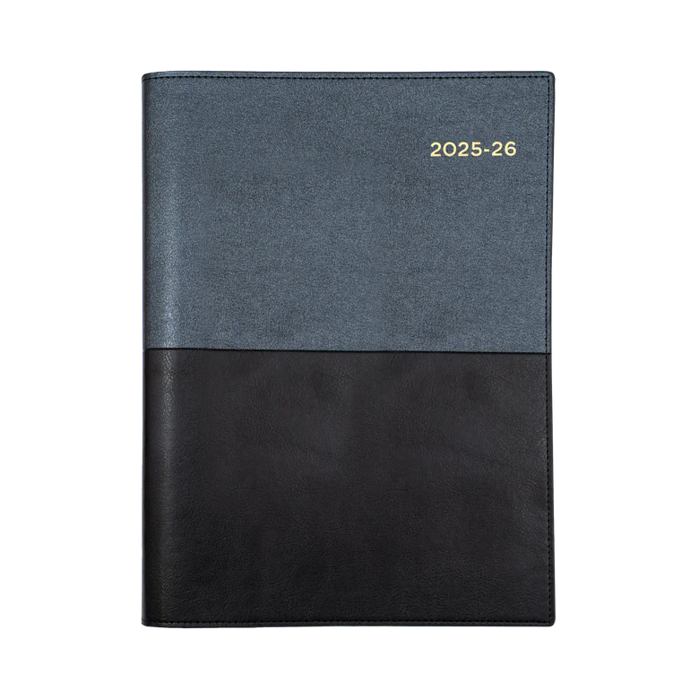 2025-2026 Financial Year Diary - Collins Vanessa A5 Day-To-A-Page (DTP) Black