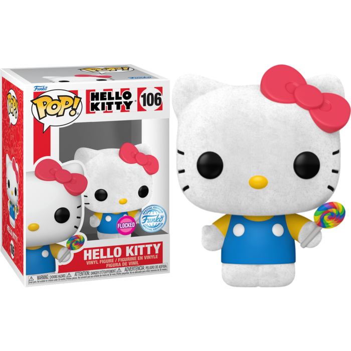 Hello Kitty - Hello Kitty with Lollipop (Flocked) Funko Pop! Vinyl Figure #106