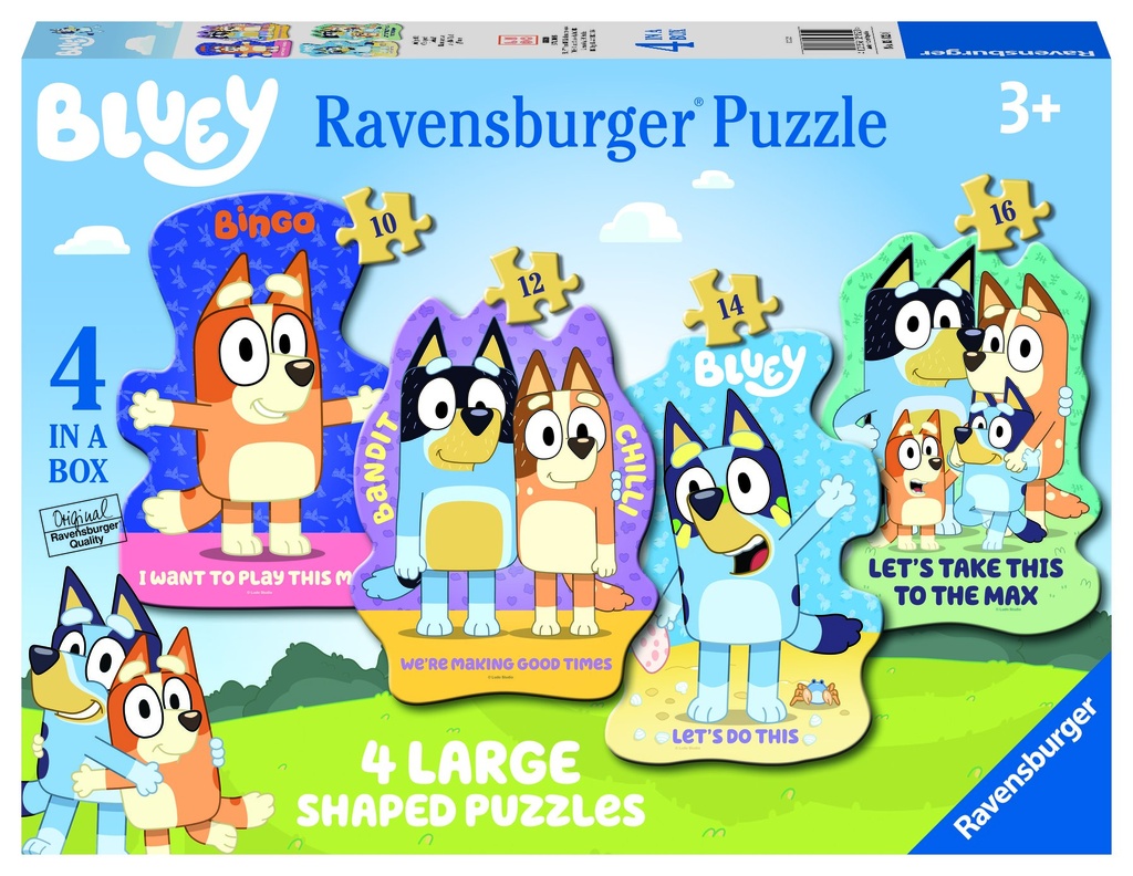 Bluey Let's Do This! 4 in a Box Puzzle Set - Ravensburger