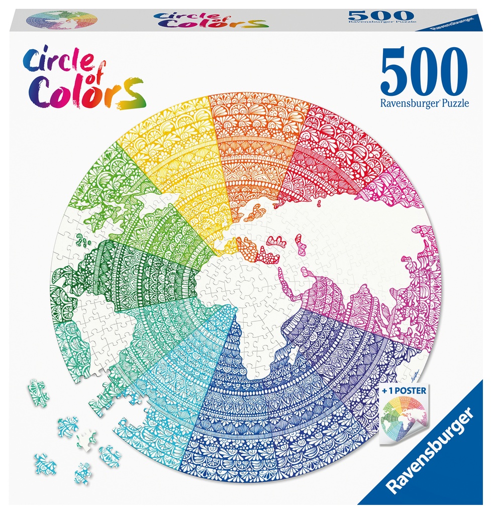 Circle of Colours (Mandala) 500pc Puzzle - Ravensburger