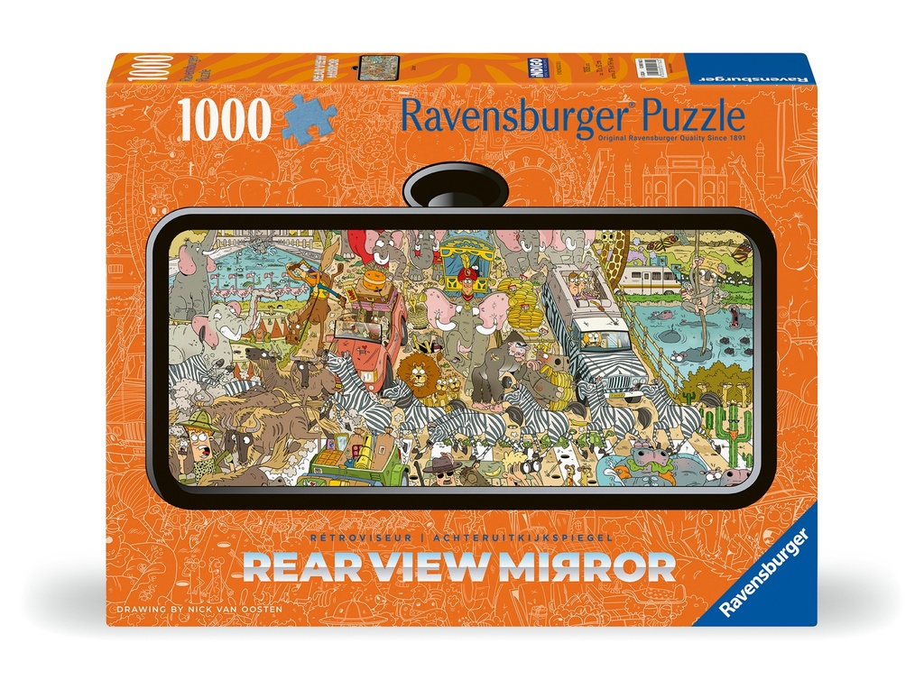 Rear View Mirror Safari 1000pc Puzzle - Ravensburger